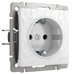 W1271001 Hammer Механизм розетки 1 гнездо с заземлением, белая (уп.10шт.) Werkel™ a052018-1