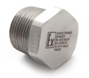 ВЗН2MНК Заглушка взрывозащищ., 1Ex db IIC Gb, 1Ex e IIC Gb, Ex tb IIIC Db, РВ Ex db I Mb IP66/IP67/IP68, M25x1,5, никел. латунь ЗАВОД ГОРЭЛТЕХ ООО ВЗН2MНК