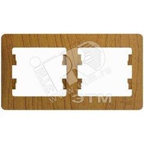 GSL000502 Glossa Рамка горизонтальная 2 поста, дуб (уп.30шт.) Schneider Electric GSL000502