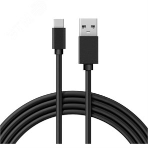 FD 18-1881 USB-A 2.0 – Type-C 3.1, 0,5А, 1м, ПВХ, черный Кабель для мобильный устройств (уп.10шт.) REXANT (Китай) FD 18-1881