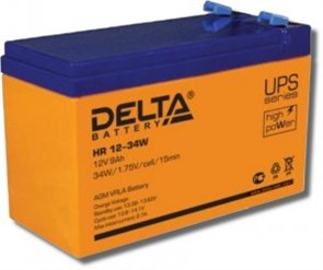 HR 12-34 W Аккумулятор 12В/9А/ч DELTA (Китай) HR12-34W