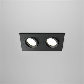 DL024-2-02B Коллекция Downlight серия Atom Светильник встраиваемый GU10 2x10Вт Черный Maytoni Elegant DL024-2-02B