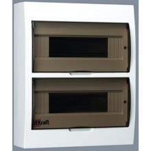 31013DEK ЩРН-П-24 Корпус пласт. навесной 24 модуля, IP41 (уп.10шт.) DEKraft 31013DEK