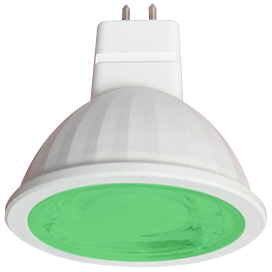 M2CG90ELT Ecola MR16 LED color 9,0W 220V GU5.3 Green Зеленый (насыщенный цвет) прозрачное стекло (композит) 47х50 M2CG90ELT