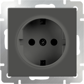 WL07-SKG-01-IP20 Механизм розетки 1 гнездо с заземлением, серо-коричневая ВЫВЕДЕНА ИЗ АССОРТИМЕНТА a029861-1
