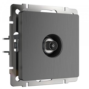 WL04-TV ТВ-розетка оконечная, графит рифленый (уп.10шт.) Werkel™ a046624