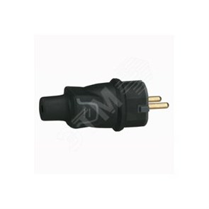 50196 Helium Вилка 2К+3 16А IP44, черная резина (уп.10шт.) Legrand (Франция) 50196