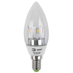 360-LED B35-5w-840-E14 Лампа светодиодная (уп.10/50/2450шт.) ЭРА ВЫВЕДЕНА ИЗ АССОРТИМЕНТА 360-LED B35-5w-840-E14-1