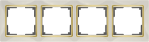WL03-Frame-04-ivory-GD Snabb Рамка на 4 поста, слоновая кость/золото (уп.5шт.) WERKEL WL03-Frame-04-ivory-GD