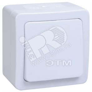 EVMP10-K01-10-54-EC Гермес PLUS ВС20-1-0-ГПБ Одноклавишный выключатель 10А IP54 белый (уп.10шт.) IEK® EVMP10-K01-10-54-EC