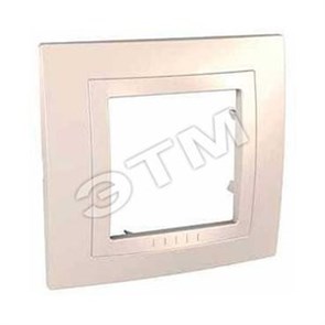 MGU2.002.25 Unica Рамка с декоротивным элементом, 1 пост, бежевая (уп.20шт.) Schneider Electric MGU2.002.25