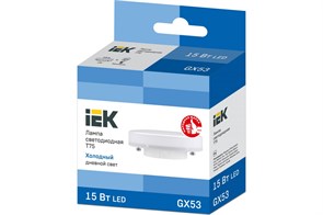 LLE-T80-15-230-65-GX53 15Вт таблетка 230В 6500К GX53 Лампа св/д (уп.10шт.) IEK® LLE-T80-15-230-65-GX53