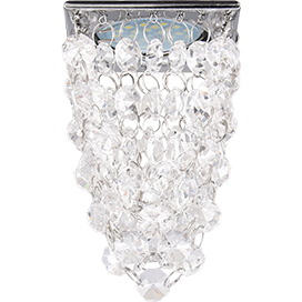 FW16RVECB Ecola MR16 CR1014 GU5.3 Glass Стекло Квадрат "Хрустальная гроздь" Прозрачный / Хром 80x80x140 FW16RVECB