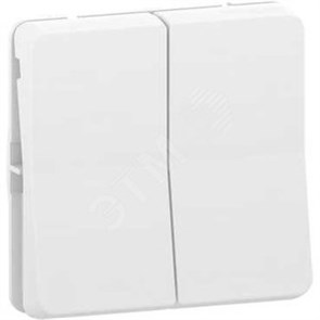 MUR39022 Mureva S Механизм двухклавишного переключателя (сх.6+6), 10А, 220В, белый (уп.10шт.) Schneider Electric MUR39022