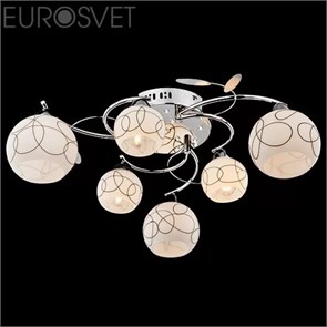 70214/6 хром/белый Люстра Eurosvet 70214/6 хром/белый