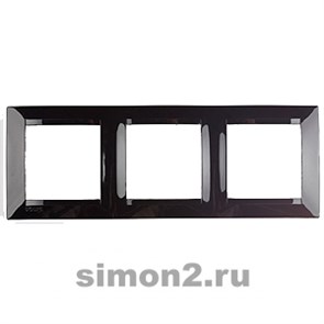 1500630-032 S15 Рамка на 3 поста, чёрный (уп.16шт.) Simon Electric 1500630-032
