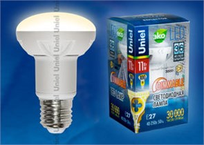 LED-R63-11W/WW/E27/FR/DIM ALP01WH пластик (уп.50шт.) UNIEL 709205