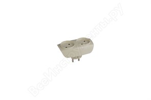 SP-2-I Тройник б/з 2 гнезда, слоновая кость (уп.10/60/1440шт) ЭРА  SP-2-I