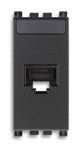 19339.11 Arke Механизм розетки RJ45 netsafe cat5e utp 1 модуль, серый VIMAR 19339.11