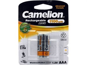 NH-AAA1100BP2 Аккумулятор Ni-Mh AAA 1,2В 1100mAh блистер 2шт. (уп.24/480шт.) Camelion (Китай) NH-AAA1100BP2