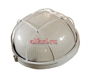 94807 NBL-R2-100-E27/WH Светильник круглый с решеткой белый влагозащ.100Вт IP54 (уп.12шт.) Navigator 94807