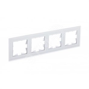 ATN330104 AtlasDesign Nature Рамка 4 поста, органическое стекло матовое белая Schneider Electric ATN330104
