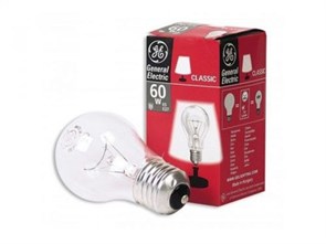 17929/А1 60W CL E27 Лампа накаливания прозрачная (уп.120шт.) General Electric 17929