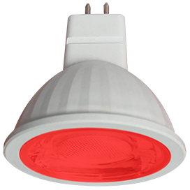 M2CR90ELT  Ecola MR16 LED color 9,0W 220V GU5.3 Red Красный (насыщенный цвет) прозрачное стекло (композит) 47x50  M2CR90ELT