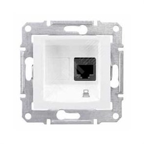 SDN4300121 Sedna Механизм компьютерной розетки RJ45 1 гнездо, белая (уп.10шт.) Schneider Electric SDN4300121