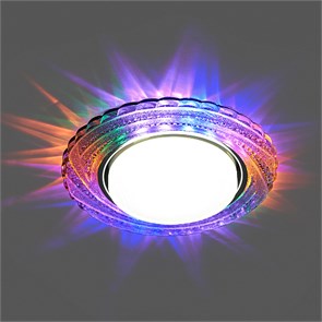 41905 CD4037 RGB с драйвером в комплекте 20LED*2835 SMD, 15W GX53, без лампы, прозрачный, хром Светильник встраиваемый (уп.10/50шт.) FERON (Китай) 41905