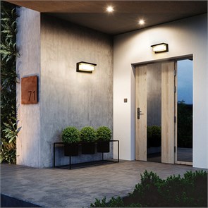 11685 DH501 15W, E27, 230V, IP54, цвет черный, на стену вверх Светильник садово-парковый FERON 11685