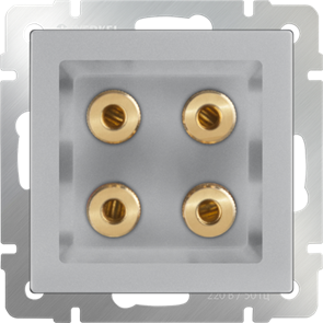 WL06-AUDIOx4 Акустическая розетка, серебряная Werkel™ a030816-1
