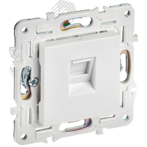 SK-K10-1-K01 Skandy Механизм розетки компьютерной RJ45 Cat.5e, арктический белый (уп.10шт.) IEK® (Китай) SK-K10-1-K01