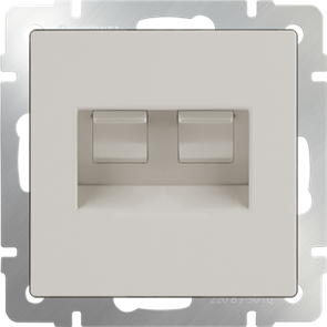WL03-RJ45+RJ45-ivory Розетка двойная компьютерная RJ-45, слоновая кость (уп.10шт.) Werkel™ a033766-1