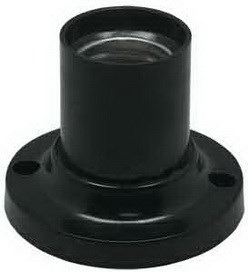 AB7STBEAY Ecola base Патрон накладной прямой E27 черный (уп.10шт.) AB7STBEAY