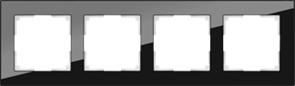 WL01-Frame-04 Favorit Рамка на 4 поста, черная (уп.5шт.) Werkel™ a031800