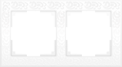 WL05-Frame-02-white Flock Рамка на 2 поста белая ВЫВЕДЕНА ИЗ АССОРТИМЕНТА a028963