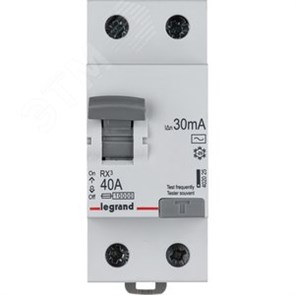 402025 RX³ Выключатель дифференциального тока (УЗО) 2P 40А 30мА тип AC 10кА Legrand/Daccord (Китай) 402025