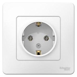 BLNRS001011 Blanca Розетка 1 гнездо с заземлением, белая (уп.10шт.) Systeme Electric (Россия) BLNRS001011