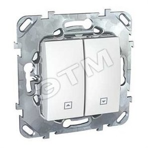 MGU5.207.18ZD Unica Двухклавишный кнопочный выключатель для жалюзи, белый (уп.10шт.) Schneider Electric MGU5.207.18ZD