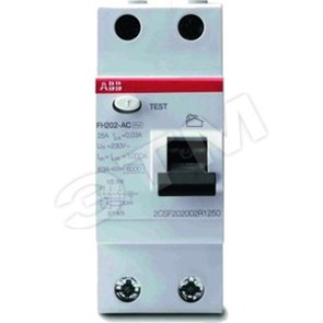 2CSF202004R1400 FH202 AC-40/0,03 Выкл.диф.тока (УЗО) 2п 40А 30мА (уп.6шт.) ABB 2CSF202004R1400