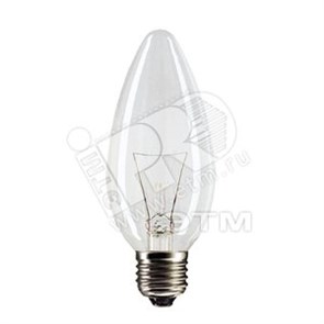 921501544237/85488600 PHILIPS Stan 60W E27 230V B35 CL Лампа накаливания свеча прозрачная (уп.100шт.) 921501544237