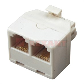 FD 03-0031/FD 6003 Телефонный двойник RJ11 (штекер - 2 гнезда) 6P-4C (уп.50/1000шт.) REXANT FD 03-0031 (6003)