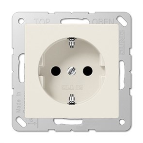 EP1420 EcoProfi Механизм розетки 1 гнездо с заземлением бежевая, безвинтовой зажим Jung (Германия) EP1420