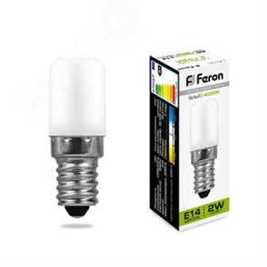 25897 LB-10 (2W) 230V E14 4000K для холодильника Лампа светодиодная (уп.10/100шт.) FERON (Китай) 25897