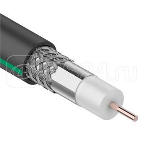 FD 01-2436-1 SAT 703B+CU/AL/AL (75%) OUTDOOR Провод ТV, 75Ом, черный (бухта 100м.) PROCONNECT (Китай) FD 01-2436-1
