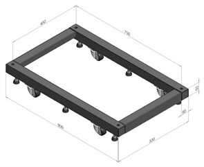 ORV-BSM-800 Основание для стоек ORV2 и ORV2A глубиной 800мм Hyperline ORV-BSM-800
