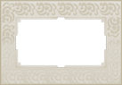 WL05-Frame-01-DBL-ivory Flock Рамка для двойной розетки, слоновая кость ВЫВЕДЕНА ИЗ АССОРТИМЕНТА a033484