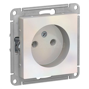 ATN000441 AtlasDesign Механизм розетки 1 гнездо без заземления, жемчуг (уп.10шт.) Systeme Electric (Россия) ATN000441