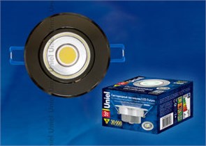 ULM-R31-3W/NW IP20 Black Chrome Светильник светодиодный встраиваемый (уп.10шт.) UNIEL ULM-R31-3W/NW IP20 BLACK